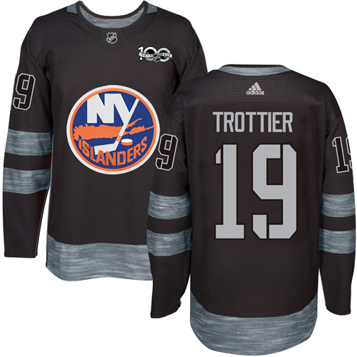 Adidas Islanders #19 Bryan Trottier Black 1917-100th Anniversary Stitched NHL Jersey